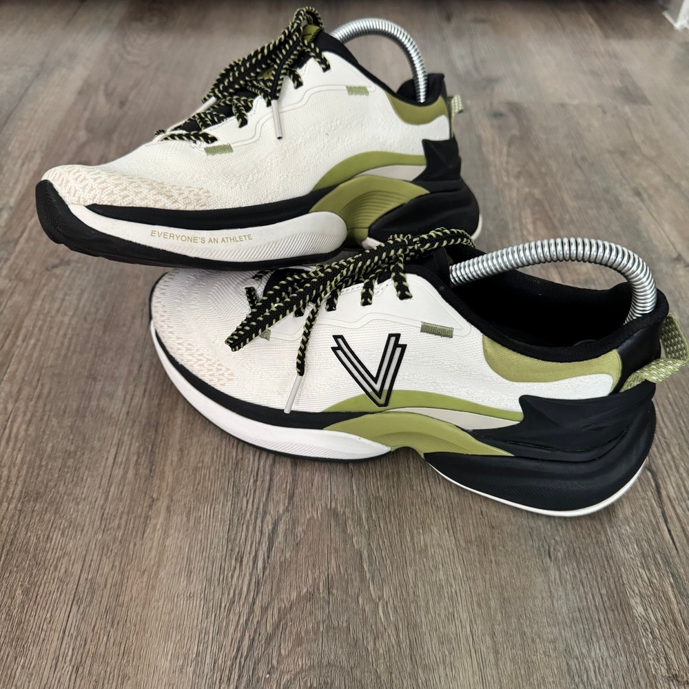 Vionic Gabby Womens 6.5 Sneakers White Olive Green Black Orthotic Walking‎ Shoes